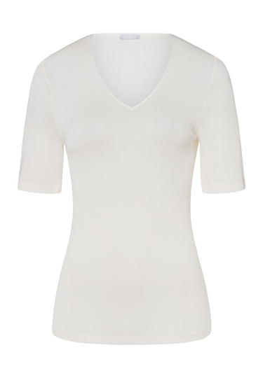 71417 Woolen Silk W Short Slv Top - 795 Cygne